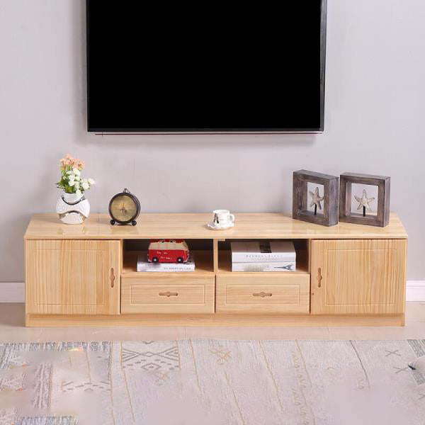 Scandinavian Pine Wood TV Media Stand Natural Wood Media Console with Drawers Clearhalo 'furn' 'furn_tv_stands_entertainment_centers' 'Furniture' 'Living Room Furniture' 'TV Stands & Entertainment Centers' 'TV Stands & Media Storage Furniture' 'tv_stands_entertainment_centers' 5516237