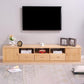 Scandinavian Pine Wood TV Media Stand Natural Wood Media Console with Drawers Clearhalo 'furn' 'furn_tv_stands_entertainment_centers' 'Furniture' 'Living Room Furniture' 'TV Stands & Entertainment Centers' 'TV Stands & Media Storage Furniture' 'tv_stands_entertainment_centers' 5516239