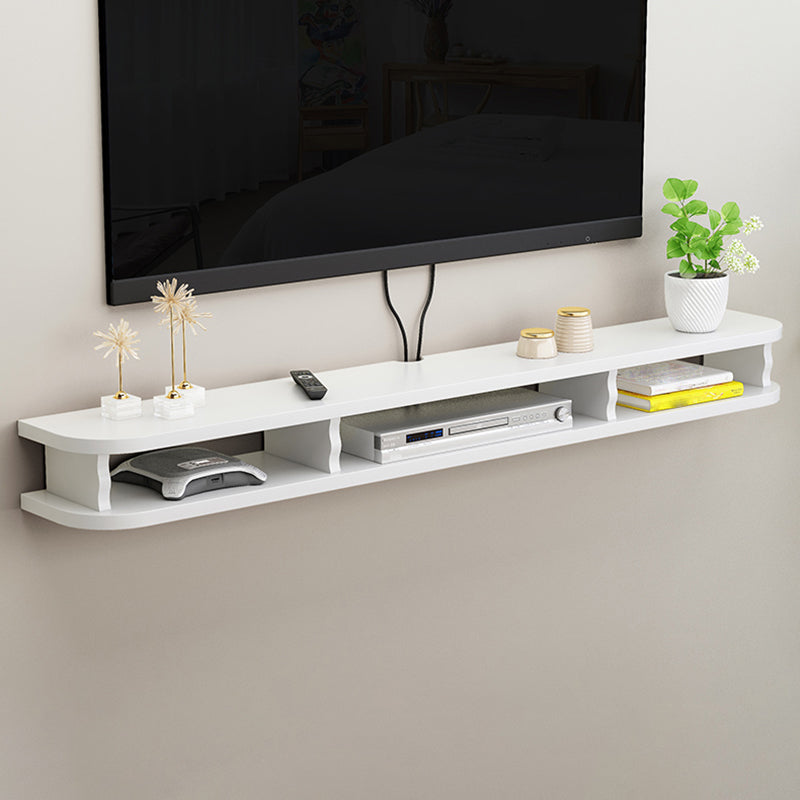 Modern Style Wood TV Stand Floating Cable Management TV Console 63"L x 9"W x 6"H White Clearhalo 'furn' 'furn_tv_stands_entertainment_centers' 'Furniture' 'Living Room Furniture' 'TV Stands & Entertainment Centers' 'TV Stands & Media Storage Furniture' 'tv_stands_entertainment_centers' 5516268
