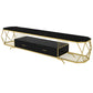 17.72"H TV Stand Glam Style TV Console with 2 Drawers for Living Room Black Clearhalo 'furn' 'furn_tv_stands_entertainment_centers' 'Furniture' 'Living Room Furniture' 'TV Stands & Entertainment Centers' 'TV Stands & Media Storage Furniture' 'tv_stands_entertainment_centers' 5516279