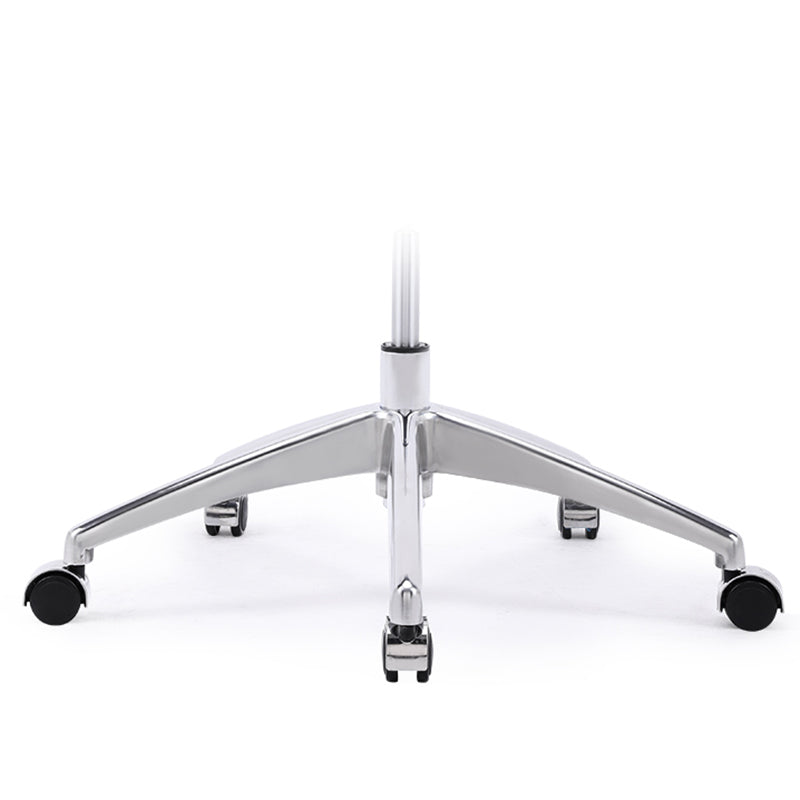 Faux Leather Adjustable Task Chair Silver Metal Base Contemporary Office Chair Clearhalo 'furn' 'furn_office_chair' 'Furniture' 'Office Chairs' 'Office Furniture' 'office_chair' 5516439