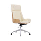 Faux Leather Adjustable Task Chair Silver Metal Base Contemporary Office Chair White High-Back (Over 22 in.) Clearhalo 'furn' 'furn_office_chair' 'Furniture' 'Office Chairs' 'Office Furniture' 'office_chair' 5516447