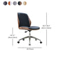 Faux Leather Adjustable Task Chair Silver Metal Base Contemporary Office Chair Clearhalo 'furn' 'furn_office_chair' 'Furniture' 'Office Chairs' 'Office Furniture' 'office_chair' 5516453