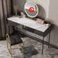 Modern Black Vanity Makeup Stone Top Dressing Table with Storage Makeup Vanity & Stools 47.2"L x 17.7"W x 33.5"H Clearhalo 'Bedroom Furniture' 'furn' 'furn_makeup_vanities' 'Furniture' 'Makeup Vanities' 'makeup_vanities' 5516478