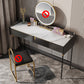 Modern Black Vanity Makeup Stone Top Dressing Table with Storage Makeup Vanity 47.2"L x 17.7"W x 33.5"H Clearhalo 'Bedroom Furniture' 'furn' 'furn_makeup_vanities' 'Furniture' 'Makeup Vanities' 'makeup_vanities' 5516487