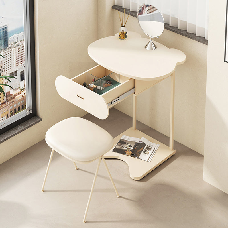 Wooden Vanity and Stool Contemporary Minimalist Dressing Table