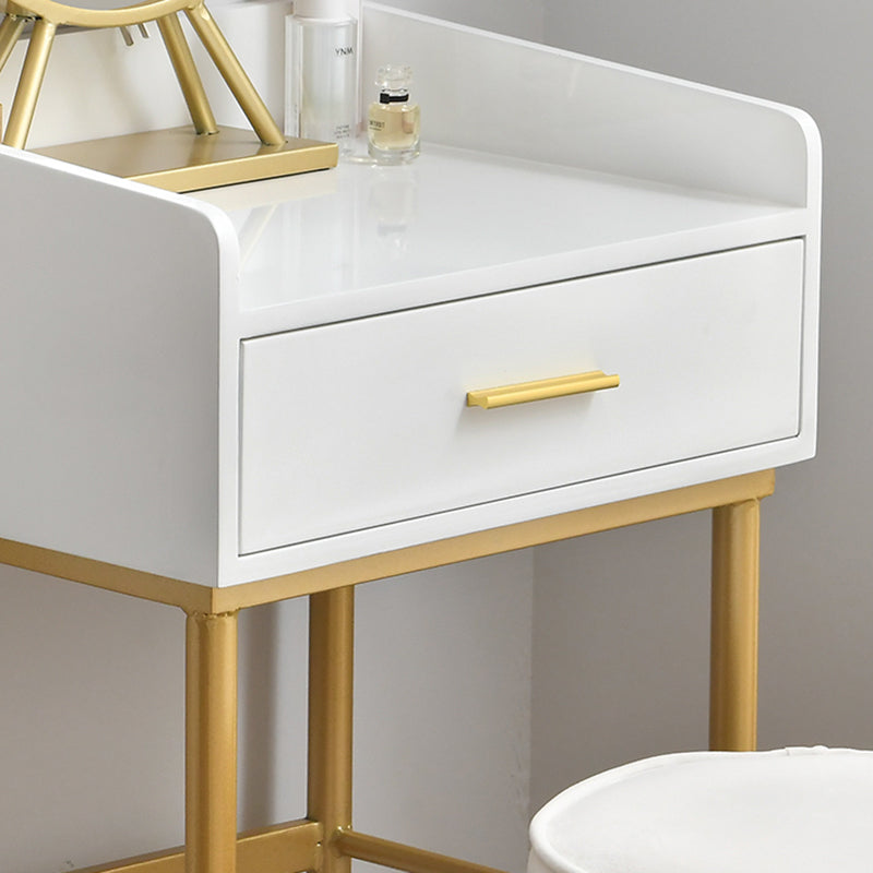 Wooden Vanity Set with 1 Drawer Luxurious Make-up Vanity in White/Grey Clearhalo 'Bedroom Furniture' 'furn' 'furn_makeup_vanities' 'Furniture' 'Makeup Vanities' 'makeup_vanities' 5516560