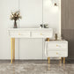 2/4-Drawers Solid Wood Dressing Table Stone Top Bedroom Make-up Vanity