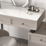 2/4-Drawers Solid Wood Dressing Table Stone Top Bedroom Make-up Vanity