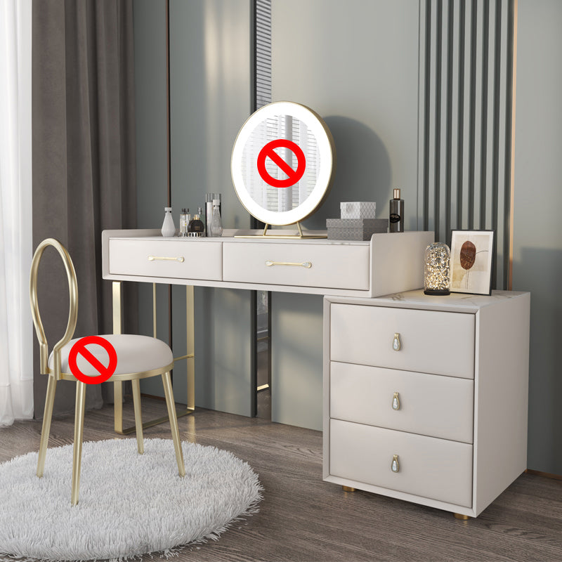 Set tavolo da trucco da 2 cassette per trucco di pino contemporaneo