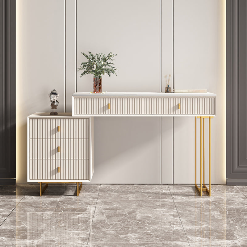 Table de vanité de 29,92 "avec tiroirs en pierre de maquillage en pierre