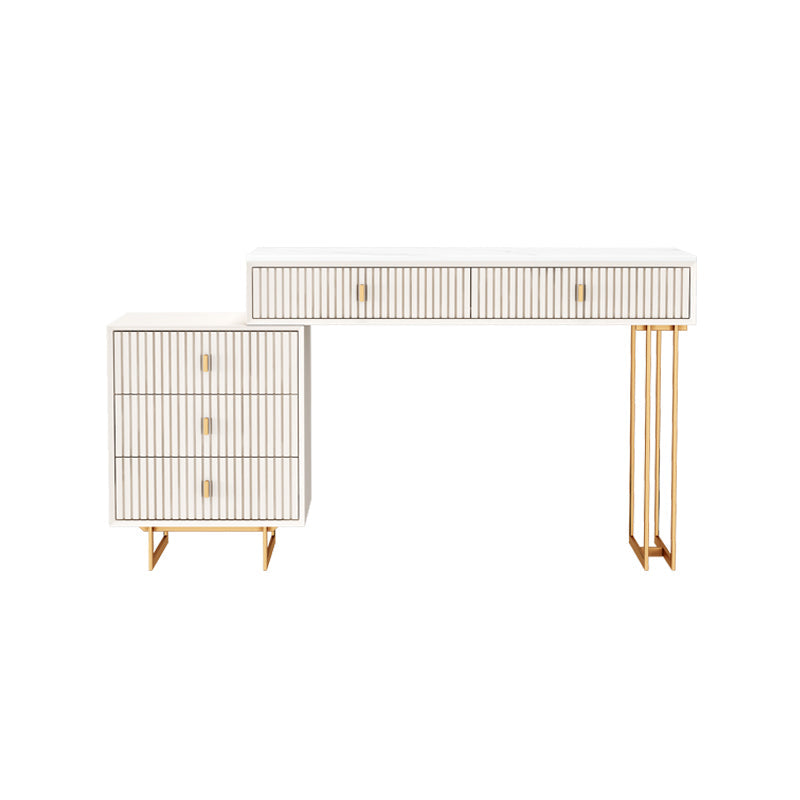 Table de vanité de 29,92 "avec tiroirs en pierre de maquillage en pierre