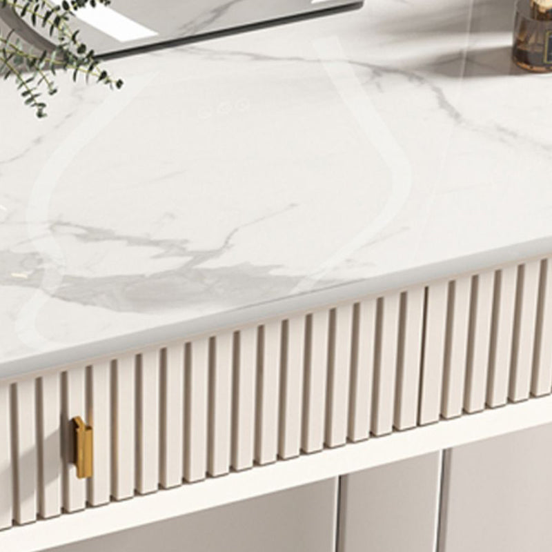 Table de vanité de 29,92 "avec tiroirs en pierre de maquillage en pierre