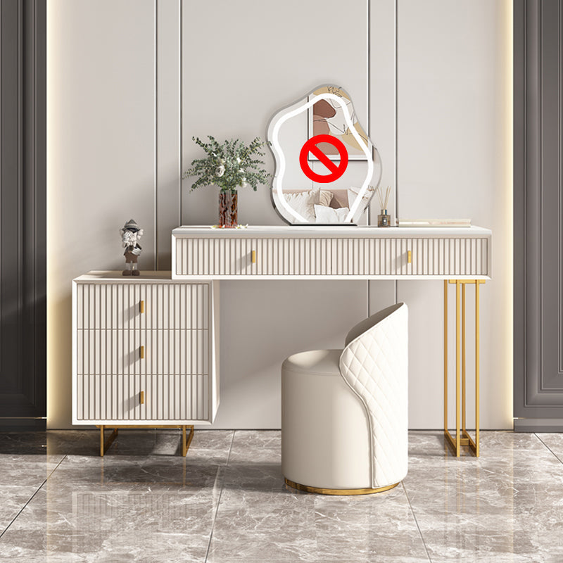 Table de vanité de 29,92 "avec tiroirs en pierre de maquillage en pierre