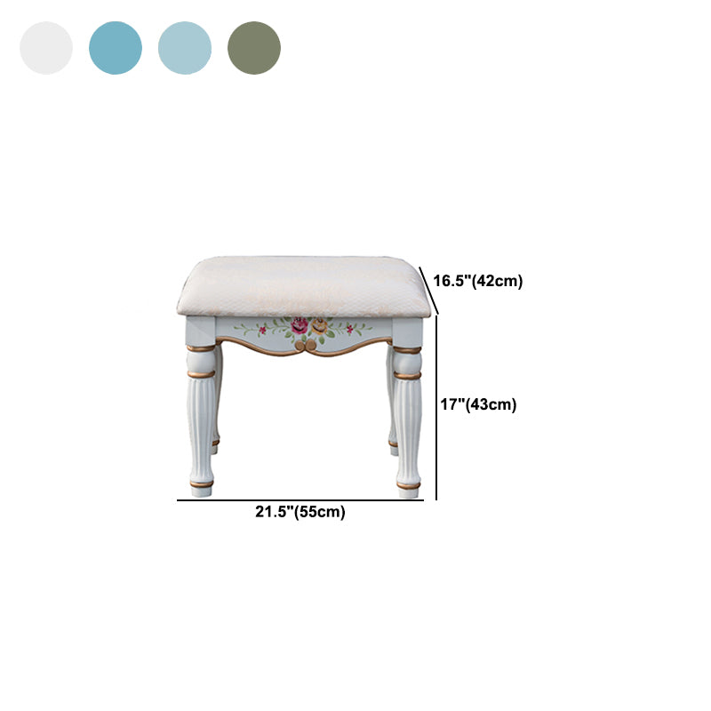 Table de vanité de maquillage victorien avec tabouret et commode miroir avec tiroirs de rangement