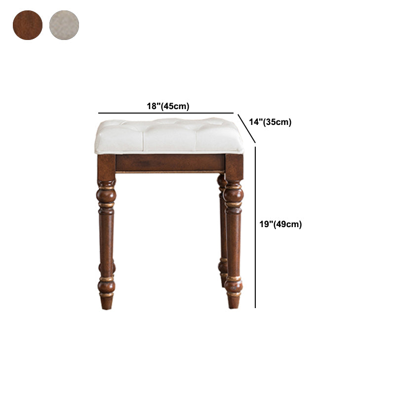 Table de vanité de maquillage victorien avec commode de tabouret avec tiroirs de rangement pour chambre à coucher