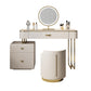 Glam Cream Makeup Vanity Table Dresser With Storage Drawers for Bedroom