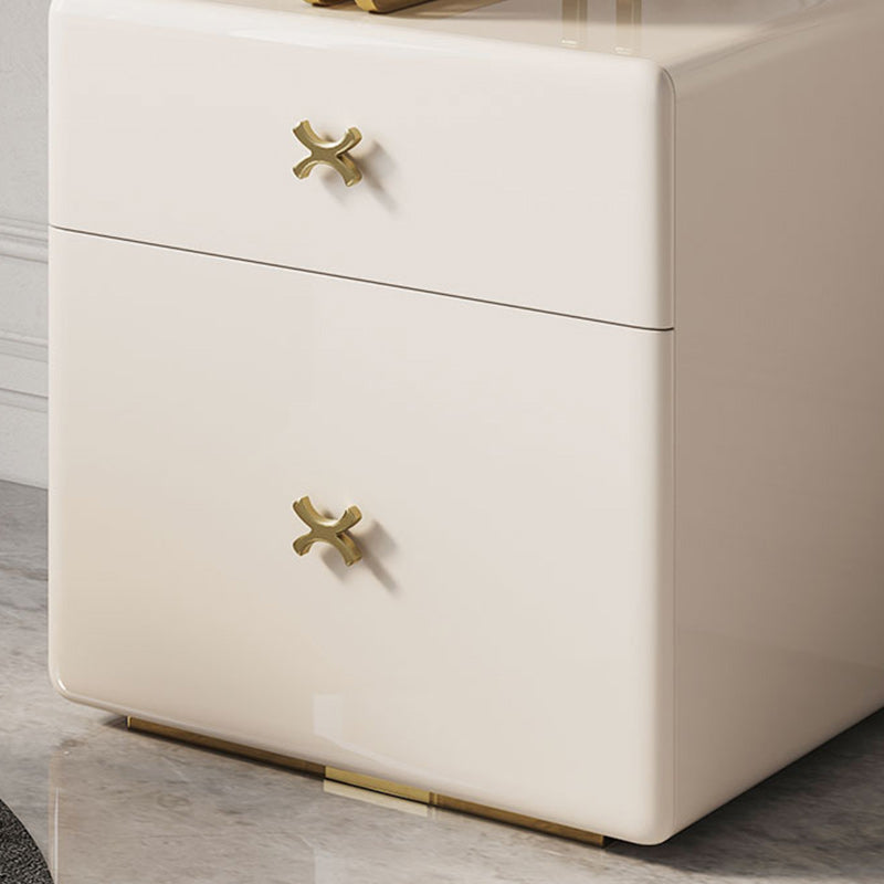 Glam Cream Makeup Vanity Table Dresser With Storage Drawers for Bedroom