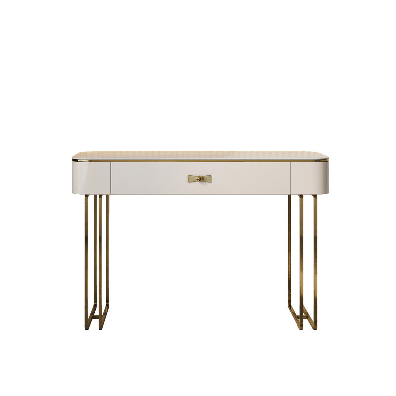 Glam Cream Makeup Vanity Table Dresser With Storage Drawers for Bedroom