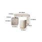Glam Cream Makeup Vanity Table Dresser With Storage Drawers for Bedroom