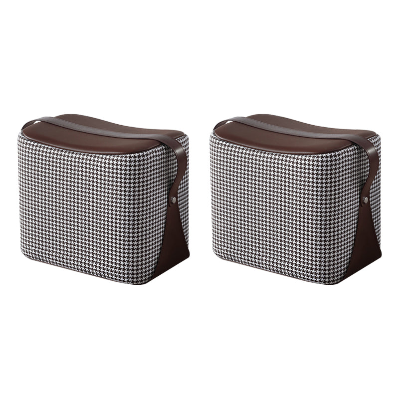 Modern PU Leather Sherpa Pouf Contrast Color especializado para desvanecer el reposapiés otomano resistente