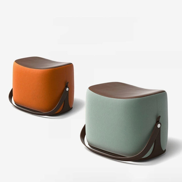 Modern PU Leather Sherpa Pouf Contrast Color especializado para desvanecer el reposapiés otomano resistente