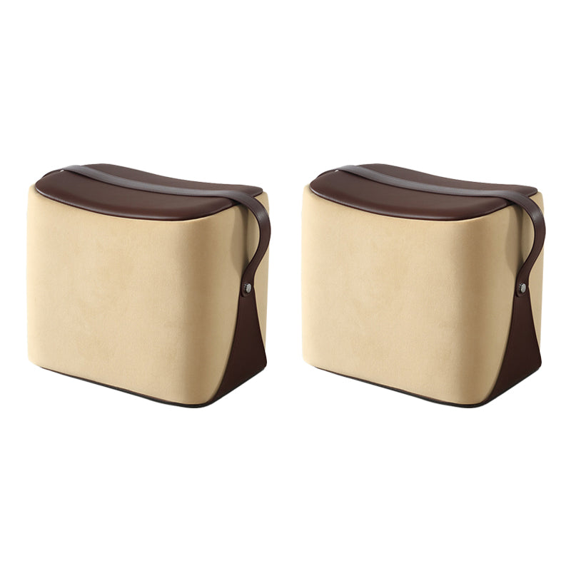 Modern PU Leather Sherpa Pouf Contrast Color especializado para desvanecer el reposapiés otomano resistente