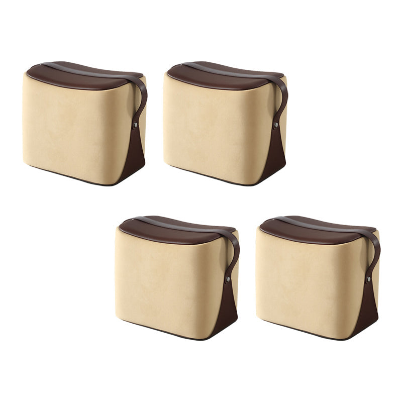 Modern PU Leather Sherpa Pouf Contrast Color especializado para desvanecer el reposapiés otomano resistente