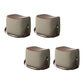 Modern PU Leather Sherpa Pouf Contrast Color Specialty Fade Resistant Ottoman Footrest