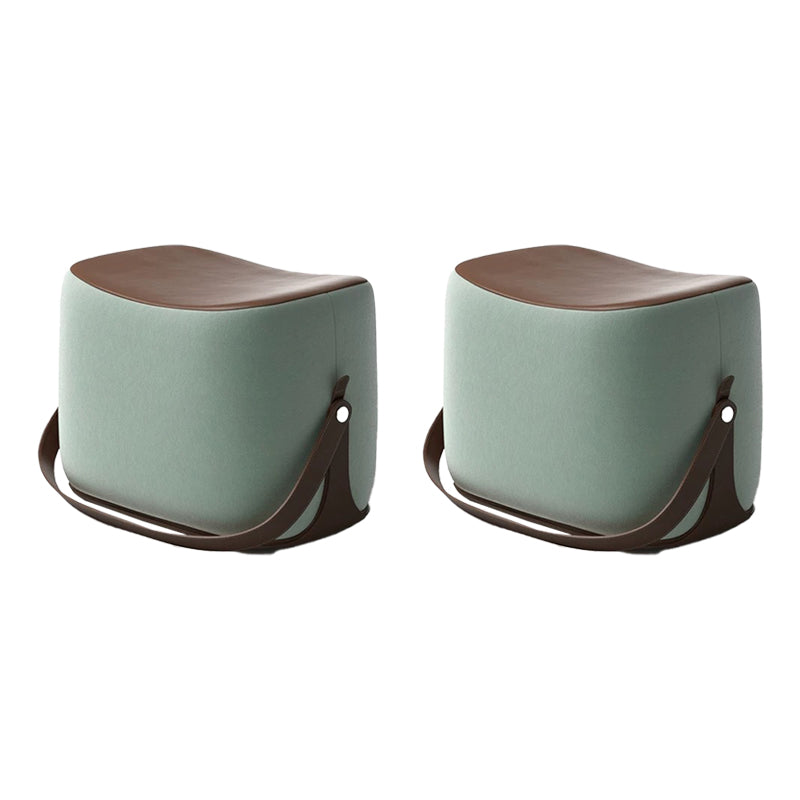 Modern PU Leather Sherpa Pouf Contrast Color especializado para desvanecer el reposapiés otomano resistente