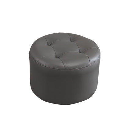 シンプルさの純粋な色オットマンタフマンチュフドフェイクレザーの耐水性ラウンドプーフオットマン