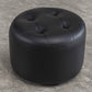 Simplicidad Pure Color Otomano Otomano Faux Faux Cuero Round Pouf Otoman