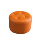 Simplicidad Pure Color Otomano Otomano Faux Faux Cuero Round Pouf Otoman