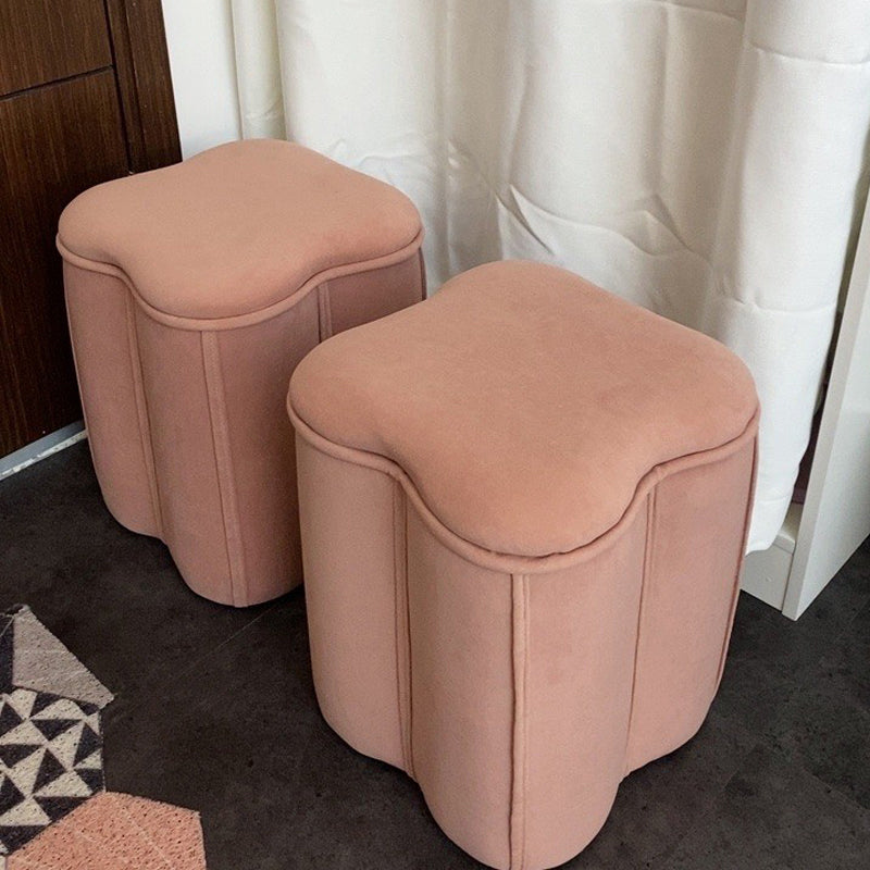 Contemporary Specialty Pouf Ottoman Plain Velvet Stain Resistant Boucle Ottoman Clearhalo 'furn' 'furn_ottomans_poufs' 'Furniture' 'Living Room Furniture' 'Ottomans & Poufs' 'ottomans_poufs' 5516862