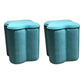 Contemporary Specialty Pouf Ottoman Plain Velvet Stain Resistant Boucle Ottoman Blue 2 Piece Set Clearhalo 'furn' 'furn_ottomans_poufs' 'Furniture' 'Living Room Furniture' 'Ottomans & Poufs' 'ottomans_poufs' 5516871