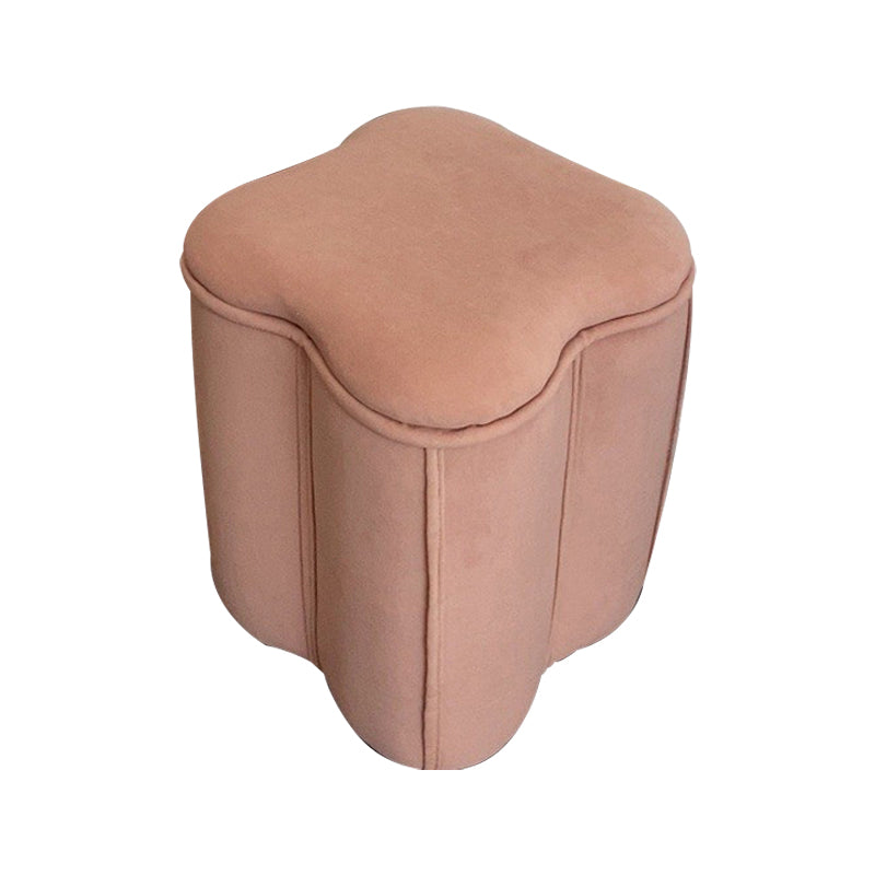 Contemporary Specialty Pouf Ottoman Plain Velvet Stain Resistant Boucle Ottoman Pink 1 Piece Clearhalo 'furn' 'furn_ottomans_poufs' 'Furniture' 'Living Room Furniture' 'Ottomans & Poufs' 'ottomans_poufs' 5516878