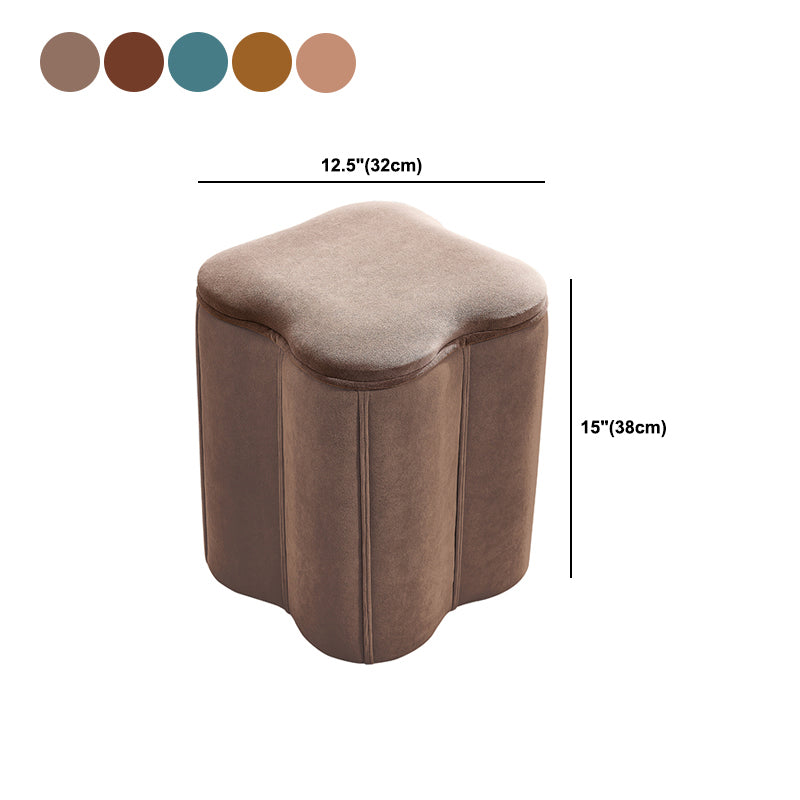 Contemporary Specialty Pouf Ottoman Plain Velvet Stain Resistant Boucle Ottoman Clearhalo 'furn' 'furn_ottomans_poufs' 'Furniture' 'Living Room Furniture' 'Ottomans & Poufs' 'ottomans_poufs' 5516881