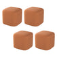 Trendy Square Leather Ottoman Plain Waterproof Indoor Foot Cube Ottoman Stool Orange 4 Piece Set Clearhalo 'furn' 'furn_ottomans_poufs' 'Furniture' 'Living Room Furniture' 'Ottomans & Poufs' 'ottomans_poufs' 5516894