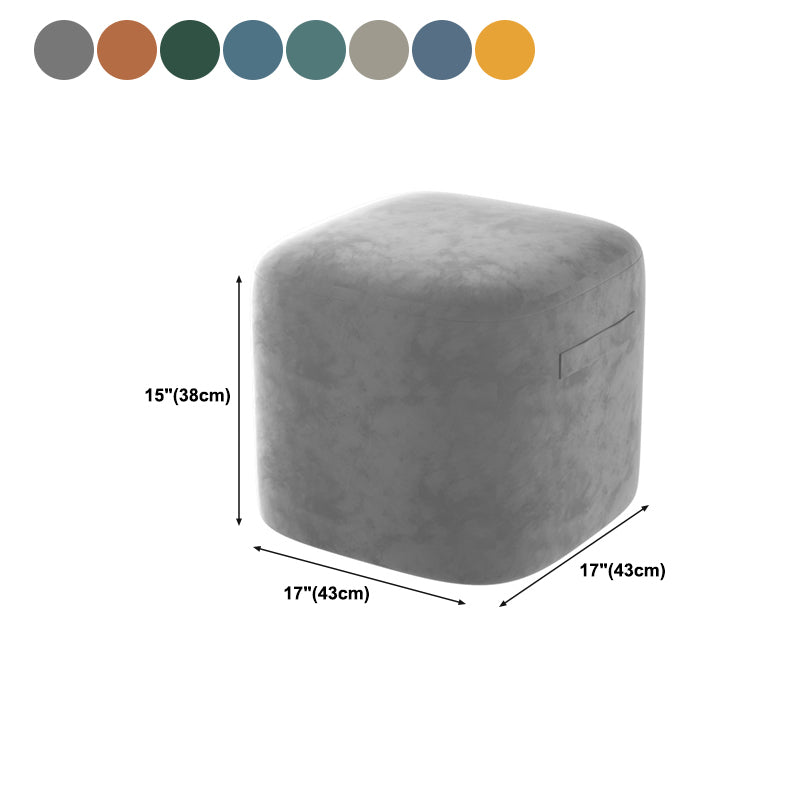 Trendy Square Leather Ottoman Plain Waterproof Indoor Foot Cube Ottoman Stool Clearhalo 'furn' 'furn_ottomans_poufs' 'Furniture' 'Living Room Furniture' 'Ottomans & Poufs' 'ottomans_poufs' 5516917