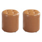 Round Faux Leather Ottoman Glam Indoor Solid Stain Resistant Ottoman