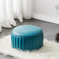 Modern Faux Leather Ottoman Solid Color Round Pouf Ottoman for Living Room Blue 1 Piece Clearhalo 'furn' 'furn_ottomans_poufs' 'Furniture' 'Living Room Furniture' 'Ottomans & Poufs' 'ottomans_poufs' 5516955