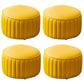 Modern Faux Leather Ottoman Solid Color Round Pouf Ottoman for Living Room Yellow 4 Piece Set Clearhalo 'furn' 'furn_ottomans_poufs' 'Furniture' 'Living Room Furniture' 'Ottomans & Poufs' 'ottomans_poufs' 5516964