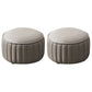 Modern Faux Leather Ottoman Solid Color Round Pouf Ottoman for Living Room Grey 2 Piece Set Clearhalo 'furn' 'furn_ottomans_poufs' 'Furniture' 'Living Room Furniture' 'Ottomans & Poufs' 'ottomans_poufs' 5516968