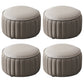 Modern Faux Leather Ottoman Solid Color Round Pouf Ottoman for Living Room Grey 4 Piece Set Clearhalo 'furn' 'furn_ottomans_poufs' 'Furniture' 'Living Room Furniture' 'Ottomans & Poufs' 'ottomans_poufs' 5516969