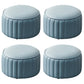 Modern Faux Leather Ottoman Solid Color Round Pouf Ottoman for Living Room Light Blue 4 Piece Set Clearhalo 'furn' 'furn_ottomans_poufs' 'Furniture' 'Living Room Furniture' 'Ottomans & Poufs' 'ottomans_poufs' 5516974