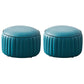 Modern Faux Leather Ottoman Solid Color Round Pouf Ottoman for Living Room Blue 2 Piece Set Clearhalo 'furn' 'furn_ottomans_poufs' 'Furniture' 'Living Room Furniture' 'Ottomans & Poufs' 'ottomans_poufs' 5516978