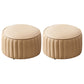 Modern Faux Leather Ottoman Solid Color Round Pouf Ottoman for Living Room Beige 2 Piece Set Clearhalo 'furn' 'furn_ottomans_poufs' 'Furniture' 'Living Room Furniture' 'Ottomans & Poufs' 'ottomans_poufs' 5516984