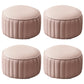 Modern Faux Leather Ottoman Solid Color Round Pouf Ottoman for Living Room Pink 4 Piece Set Clearhalo 'furn' 'furn_ottomans_poufs' 'Furniture' 'Living Room Furniture' 'Ottomans & Poufs' 'ottomans_poufs' 5516988
