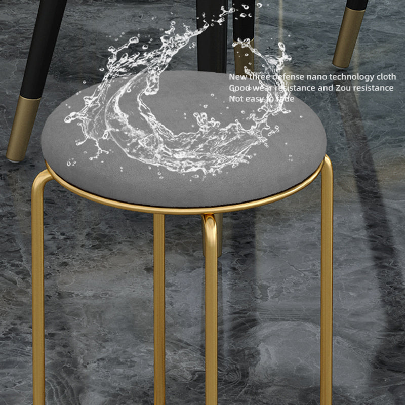 Glam Velvet Chair Ottoman Cylinder Shape Metal Frame Mildew Resistant Ottoman Stool Clearhalo 'furn' 'furn_ottomans_poufs' 'Furniture' 'Living Room Furniture' 'Ottomans & Poufs' 'ottomans_poufs' 5517051