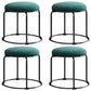 Glam Velvet Chair Ottoman Cylinder Shape Metal Frame Mildew Resistant Ottoman Stool Black Green 4 Piece Set Clearhalo 'furn' 'furn_ottomans_poufs' 'Furniture' 'Living Room Furniture' 'Ottomans & Poufs' 'ottomans_poufs' 5517052
